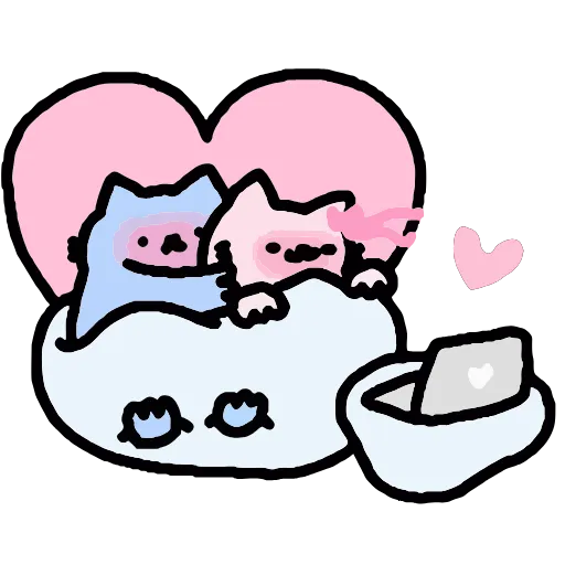 Стикер 5 Котики Love