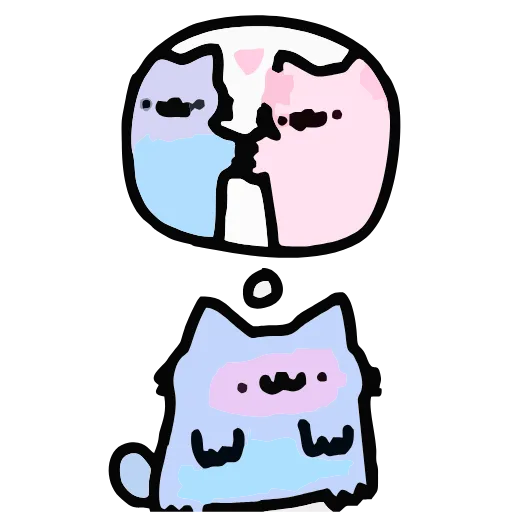 Стикер 21 Котики Love