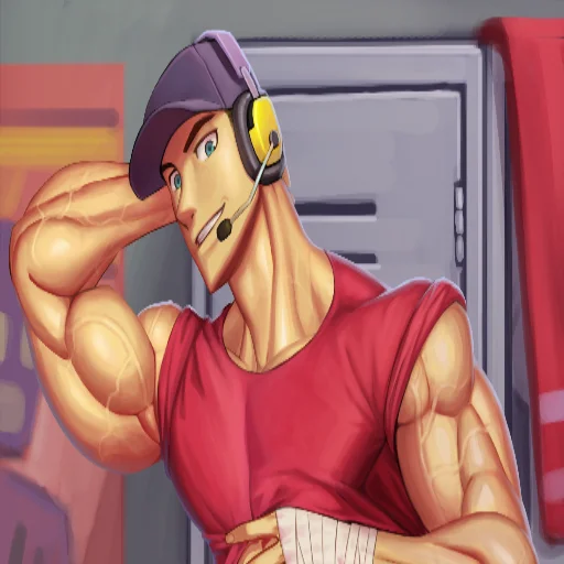 💪 Стикер «Muscle guys TF2» для Telegram