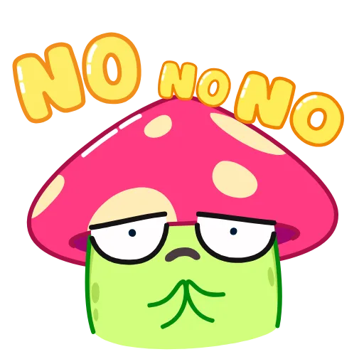 🙅‍♀️ Стикер «Mushroom» для Telegram