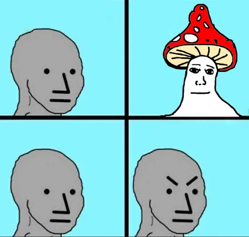😠 Стикер «mushroom man» для Telegram