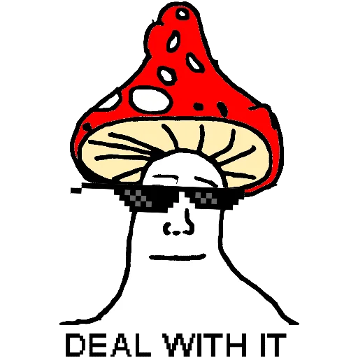 😎 Стикер «mushroom man» для Telegram