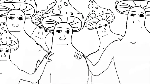 🍄 Стикер «mushroom man» для Telegram