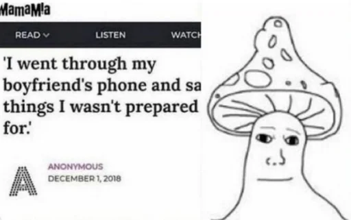 📱 Стикер «mushroom man» для Telegram