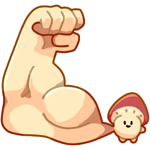 💪 Эмодзи «Грибосики» для Telegram