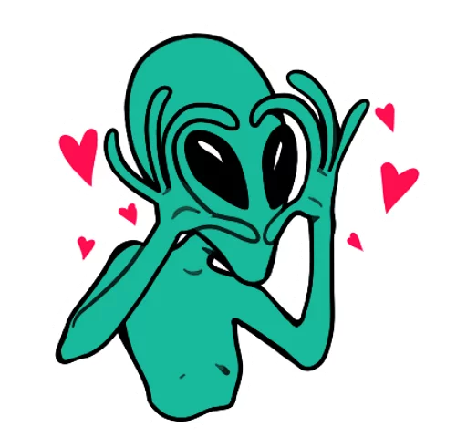 😘 Стикер «musically_alien» для Telegram