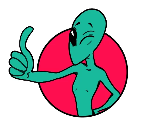👍 Стикер «musically_alien» для Telegram