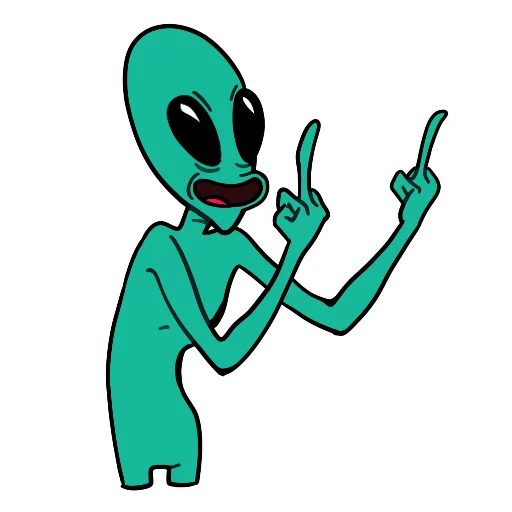 🖕 Стикер «musically_alien» для Telegram