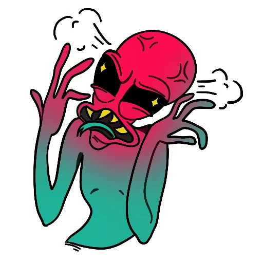 😡 Стикер «musically_alien» для Telegram