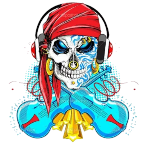 😉 Стикер «Музыка в моей голове» для Telegram