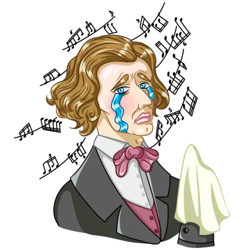 😭 Стикер «Композиторы» для Telegram