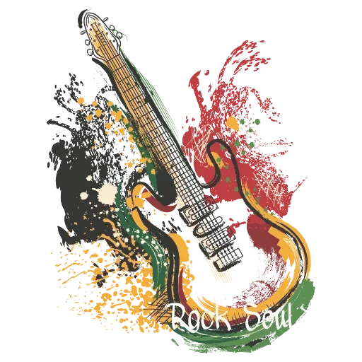 🎸 Стикер «Music Is My Blood» для Telegram