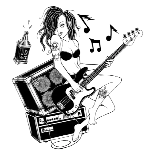 🎼 Стикер «Music Is My Blood» для Telegram