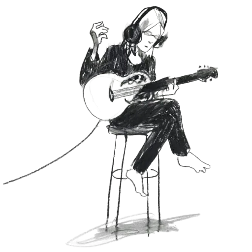 🤠 Стикер «Music Is My Blood» для Telegram
