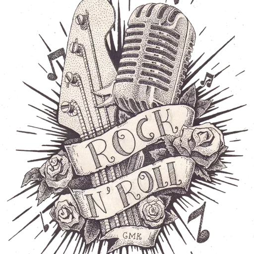 💀 Стикер «Music Is My Blood» для Telegram