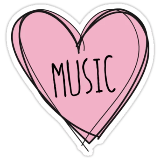 ❤️ Стикер «Music Is My Blood» для Telegram