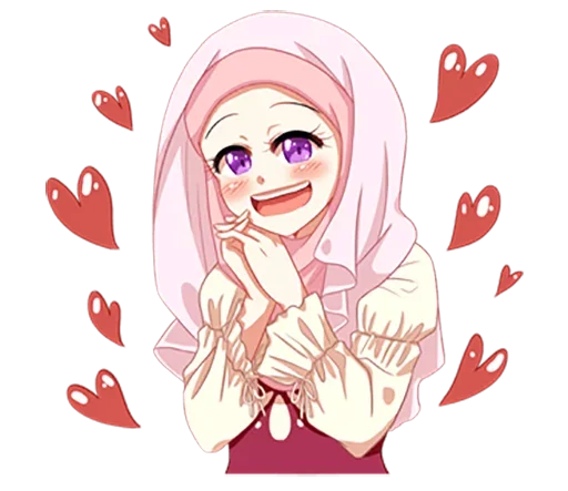 😍 Стикер «Hijab Princess» для Telegram