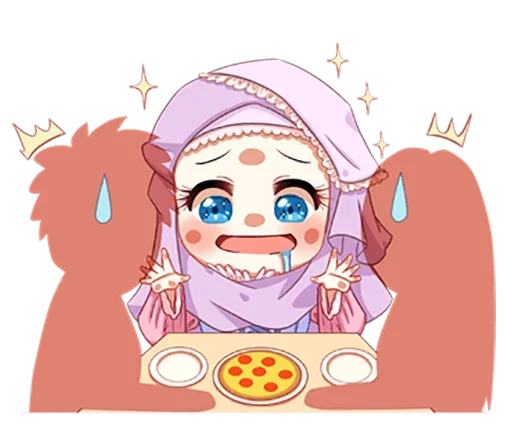 🤤 Стикер «Hijab Princess» для Telegram