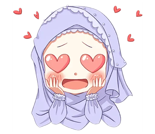 😍 Стикер «Hijab Princess» для Telegram