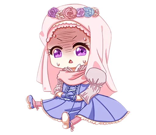😧 Стикер «Hijab Princess» для Telegram