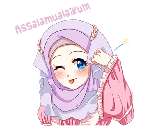 Стикерпак Hijab Princess для Telegram