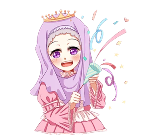 😃 Стикер «Hijab Princess» для Telegram