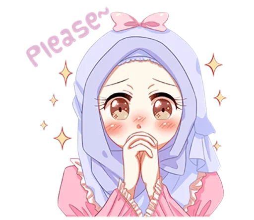 😣 Стикер «Hijab Princess» для Telegram