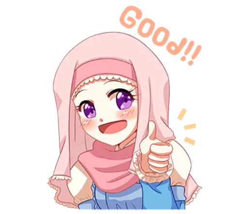 😃 Стикер «Hijab Princess» для Telegram