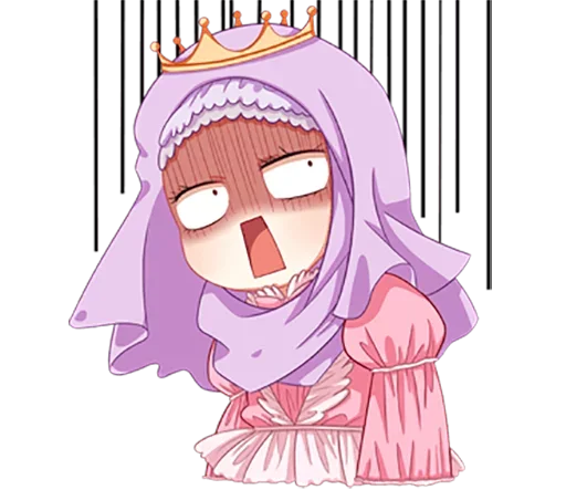 😱 Стикер «Hijab Princess» для Telegram