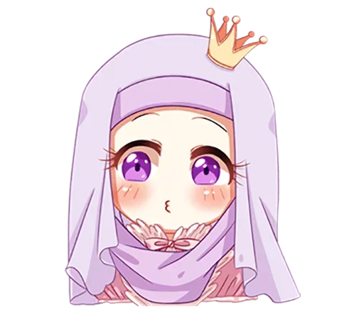 😗 Стикер «Hijab Princess» для Telegram