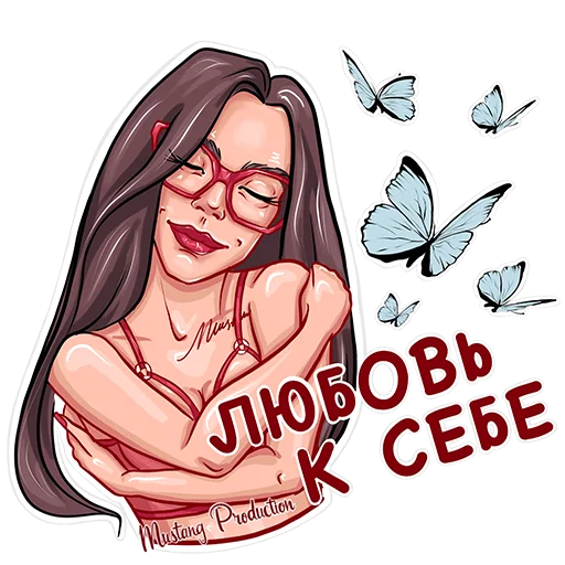 ❤️ Стикер «Мустанг» для Telegram