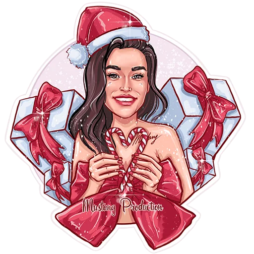 🎄 Стикер «Мустанг» для Telegram
