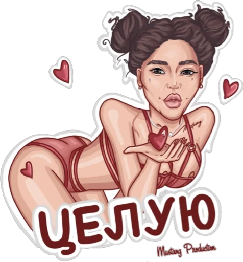 😘 Стикер «Мустанг» для Telegram
