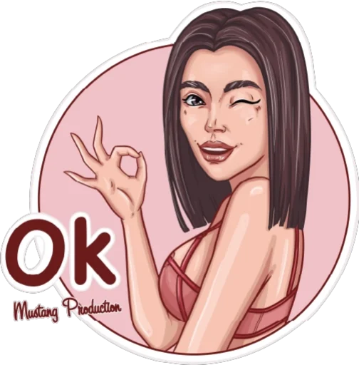 👌 Стикер «Мустанг» для Telegram