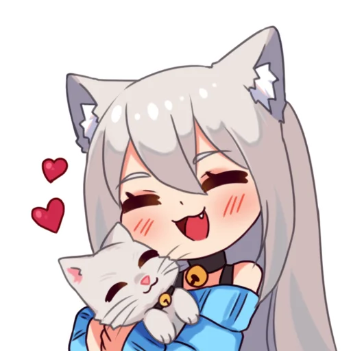 😻 Стикер «Кошка Муся к Дню Влюбленных» для Telegram