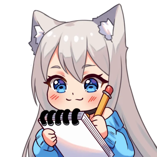 ✍️ Стикер «Кошка Муся к Дню Влюбленных» для Telegram