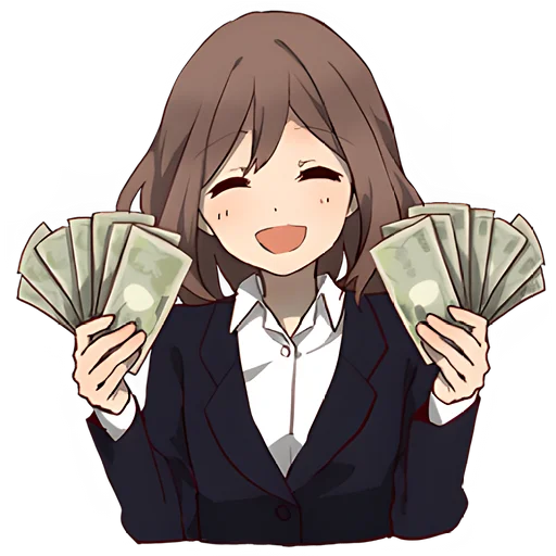 🤑 Стикер «Муза-тян» для Telegram