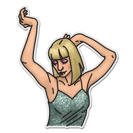💃 Стикер «muzyka dyskotekowa» для Telegram