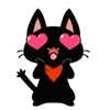 😍 Эмодзи «Черный кот» для Telegram