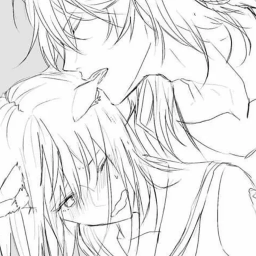 ❤️ Стикер «love manga» для Telegram
