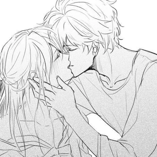 ❤️ Стикер «love manga» для Telegram