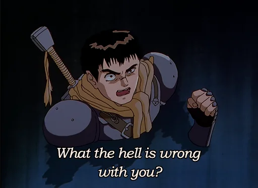 👺 Стикер «berserk!» для Telegram