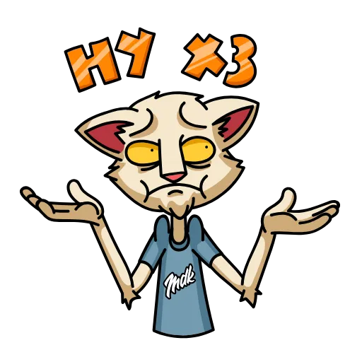 🤷‍♀ Стикер «Мудакотик» для Telegram