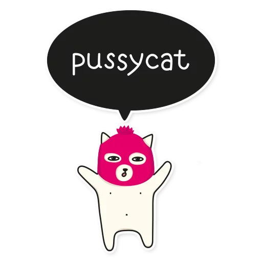 👹 Стикер «My Imaginary Cat» для Telegram