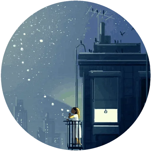 🌃 Стикер «My Life» для Telegram