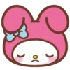 Стикер 33 😏My Melody Bunny Emoji