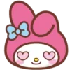 Стикер 38 😏My Melody Bunny Emoji