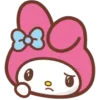 Стикер 27 😏My Melody Bunny Emoji
