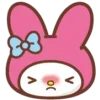 Стикер 24 😏My Melody Bunny Emoji
