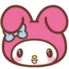 Стикер 37 😏My Melody Bunny Emoji